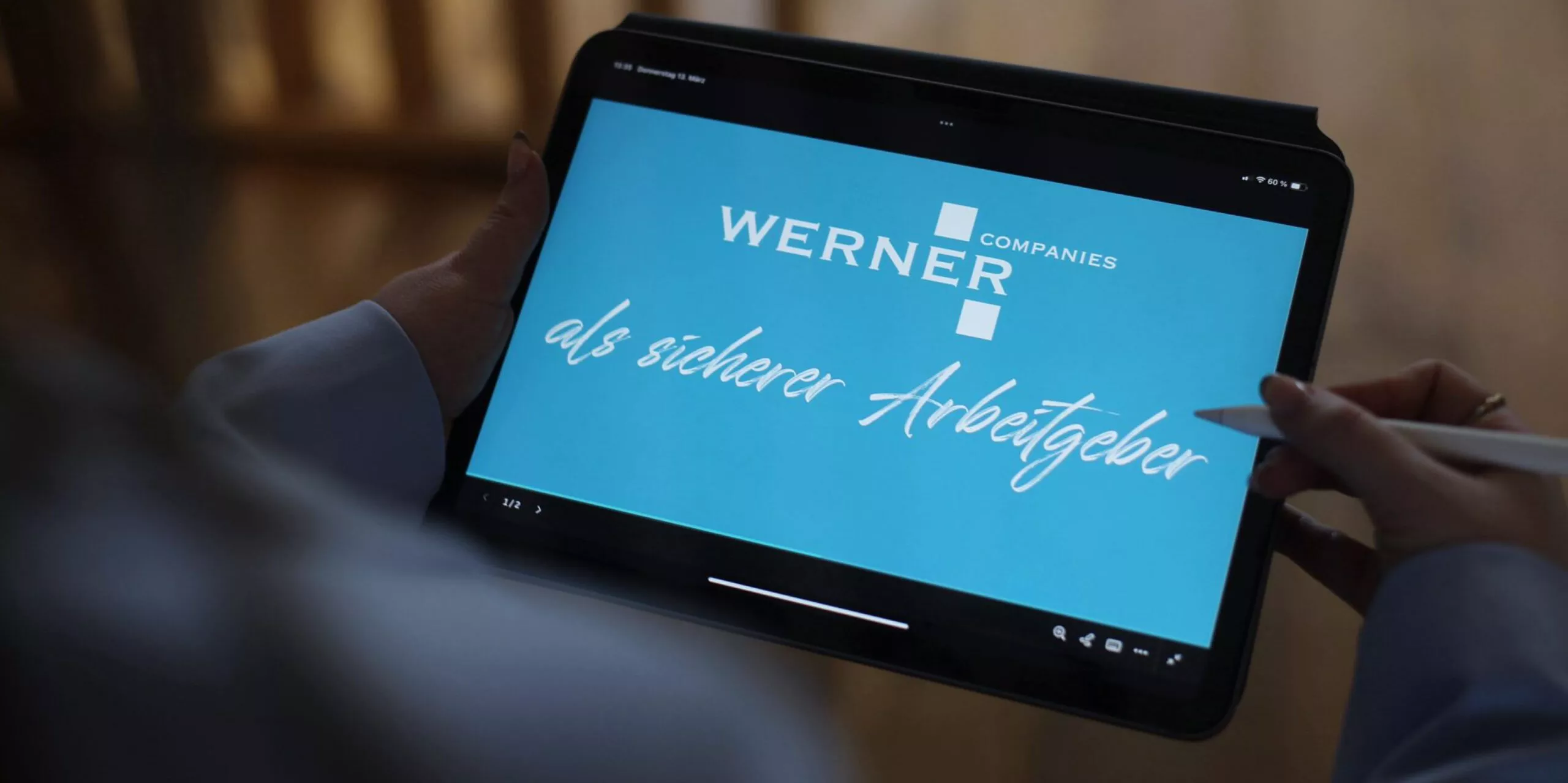 Tablet mit Text